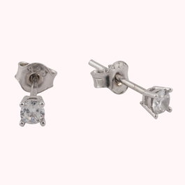 Heliophilia Silver Pendientes de Plata de Ley 925 de 3 mm